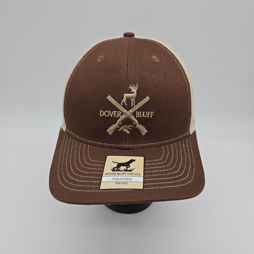 Dover Bluff  Snapback Hat Baseball Cap Brown Deer Duck Hunting Outdoor Embroider